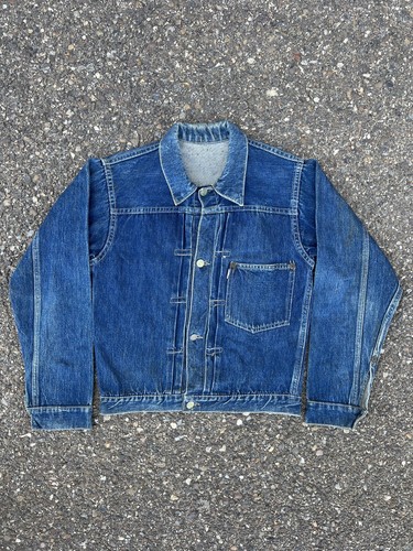 Vintage Levis Type 1 Big E Selvedge Buckle Denim Jacket S 506xx