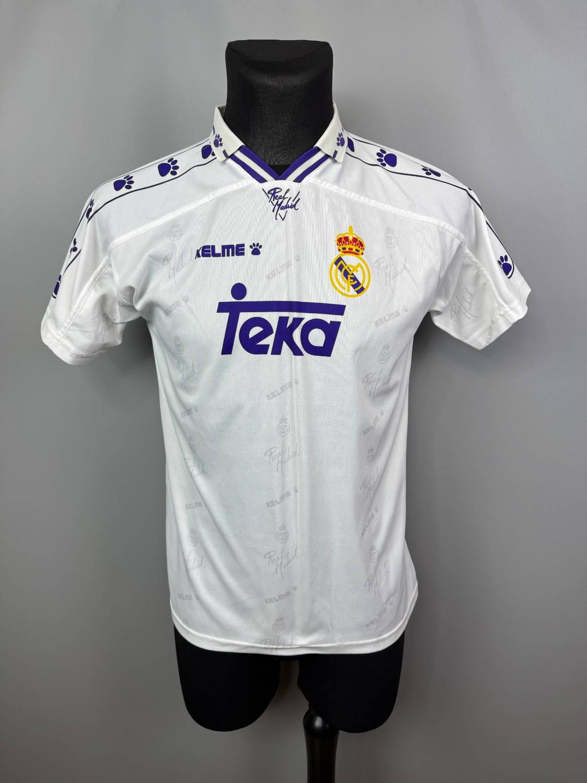 REAL MADRID 1994 1996 HOME SHIRT FOOTBALL SOCCER JERSEY KELME MENS