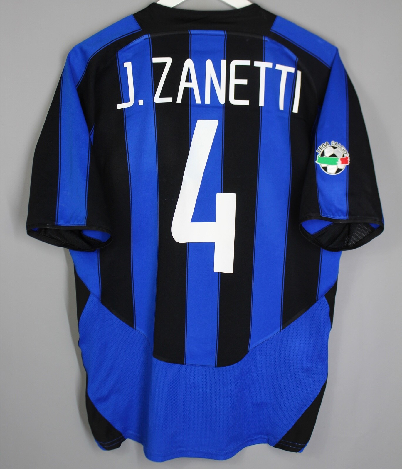 INTER MILAN 2003 2004 HOME FOOTBALL SHIRT SOCCER JERSEY #4 ZANETTI