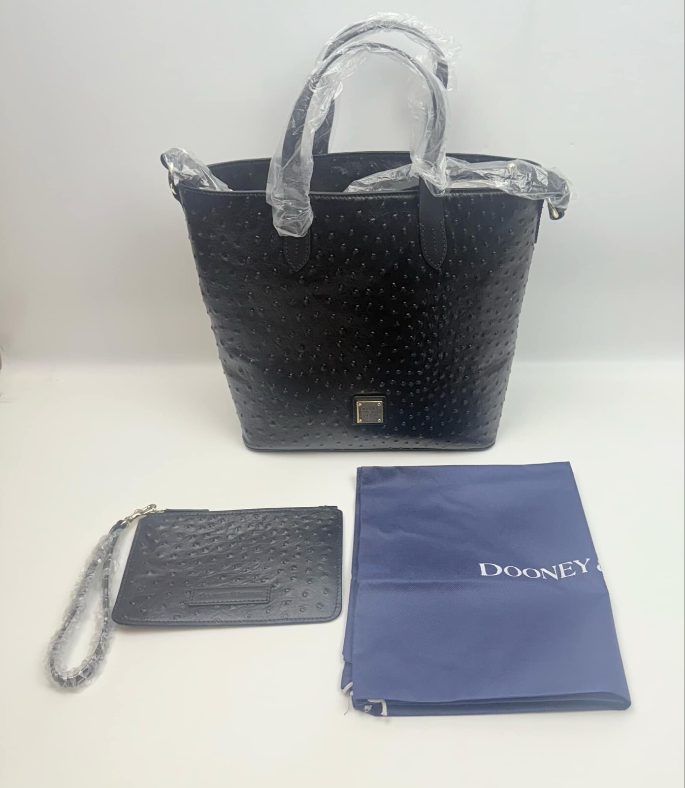 Dooney & Bourke Ostrich Liliana Toe Bag with Pouch NWT | eBay