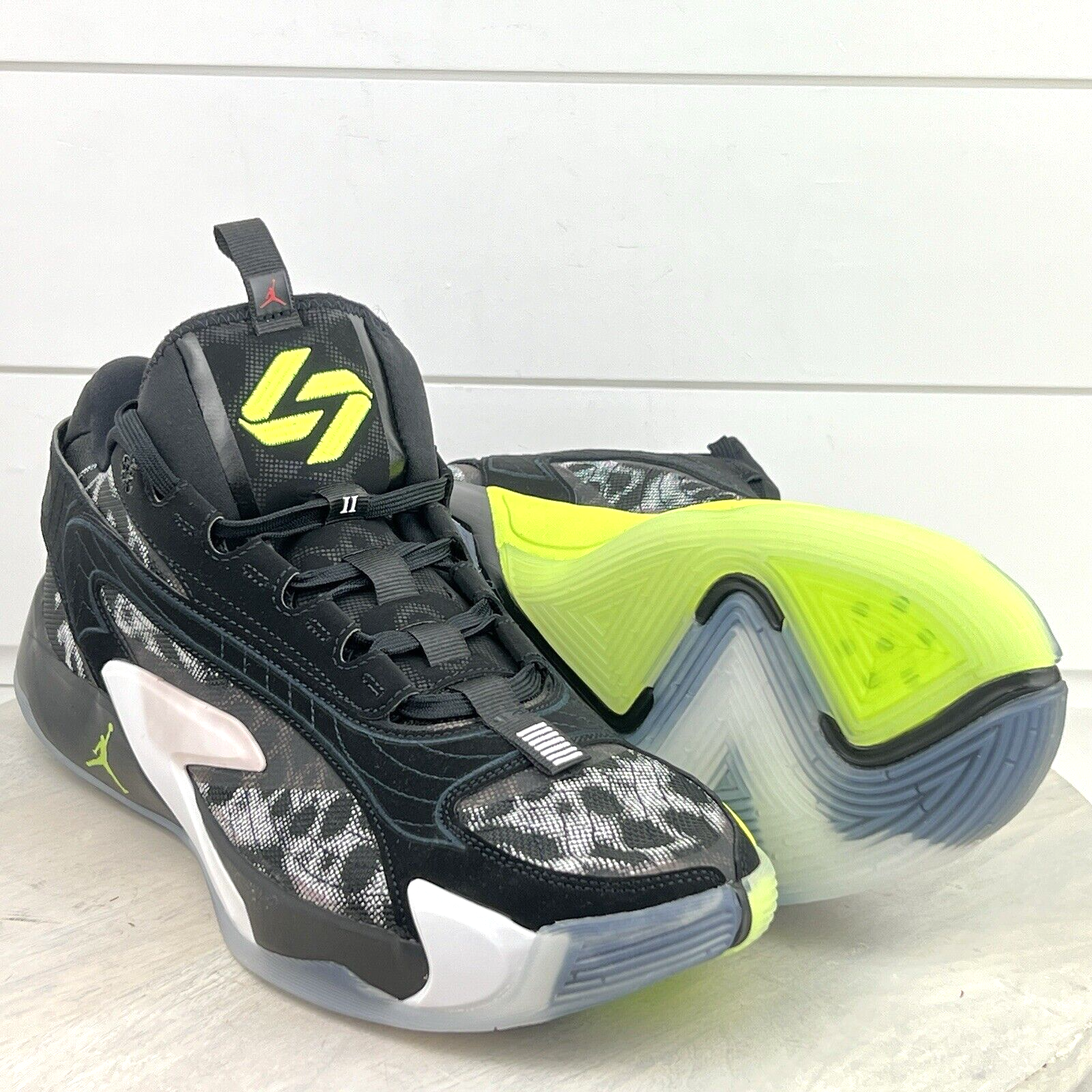 Nike Air Jordan Luka 2 Black/White-Volt Sneakers DX8733-017 Mens