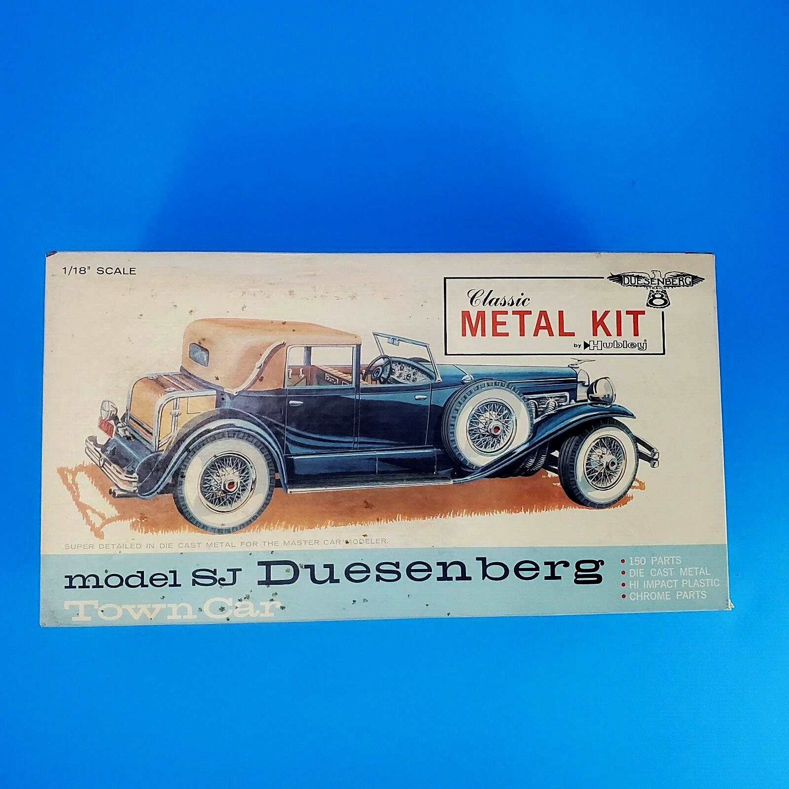 Vintage HUBLEY SJ Duesenberg Classic Metal Model Kit No. 4864 1/18