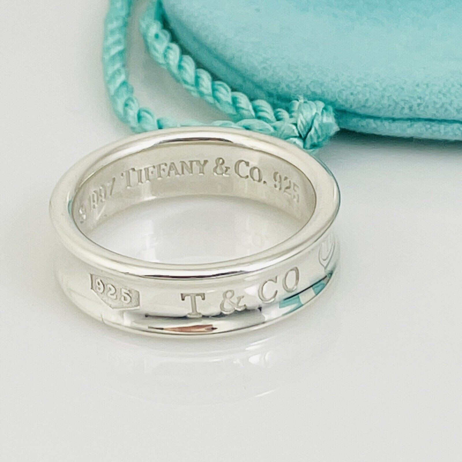 Size 9.5 Tiffany & Co 1837 Ring Concave Unisex in Sterling Silver