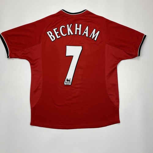 Beckham #7 Manchester United Home 2000 2002 Umbro Football Shirt