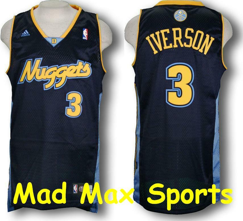 ALLEN IVERSON Denver NUGGETS Alternate ADIDAS Throwback SWINGMAN