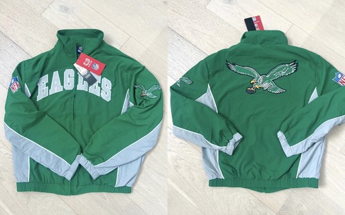 NFL Philadelphia Eagles Kelly Green Grey Windbreaker Full Zip