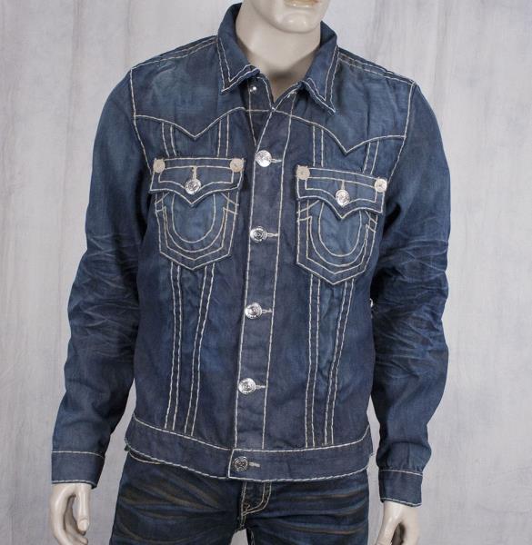 True Religion JIMMY Super T Jacket Collateral wash distressed