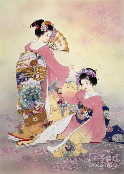 この着物美人画、顔・振る舞い・スタイル全てパーフェクト！現代の