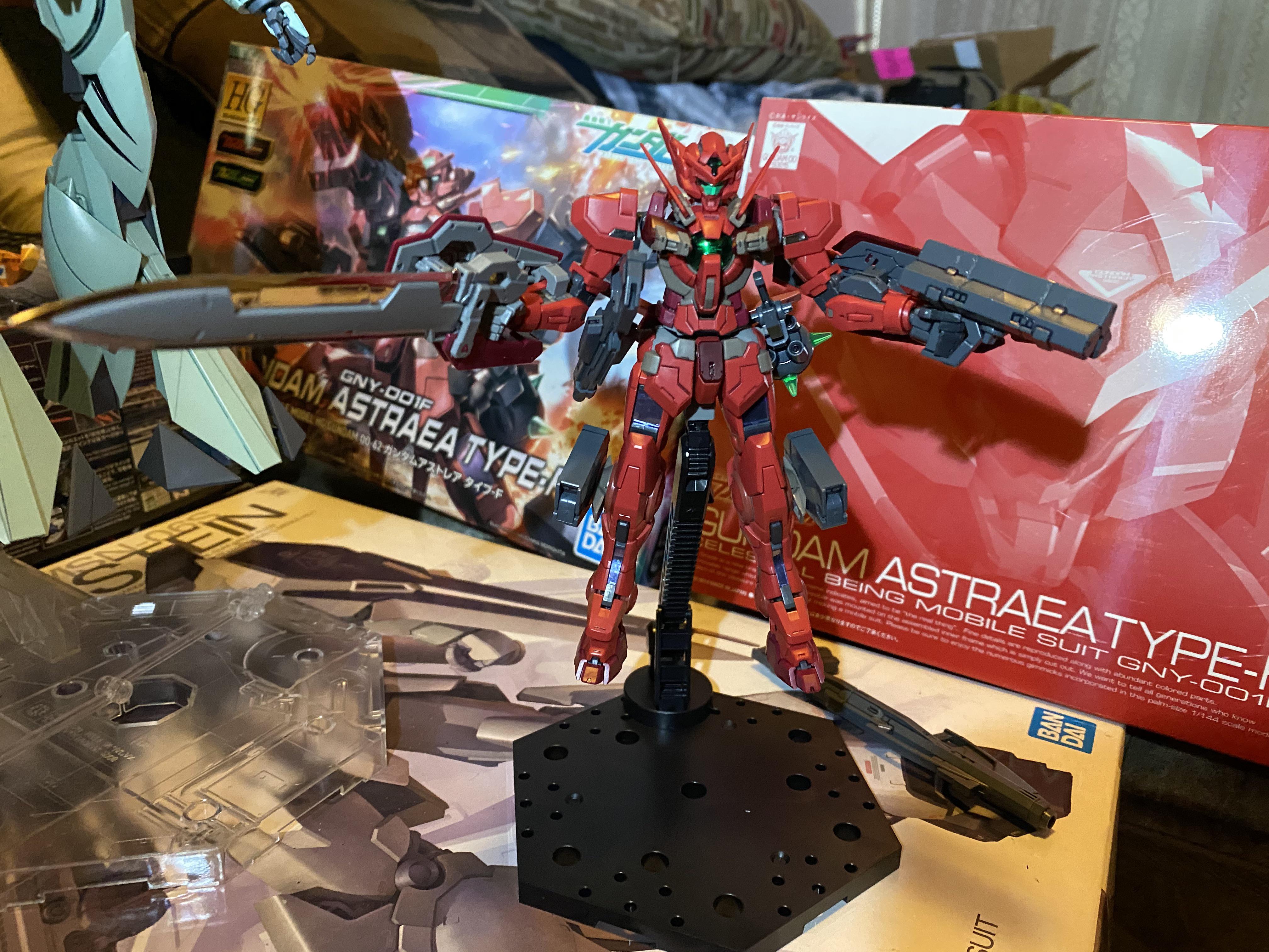 RG Astraea Type F (with weapons from the HG) : r/Gunpla