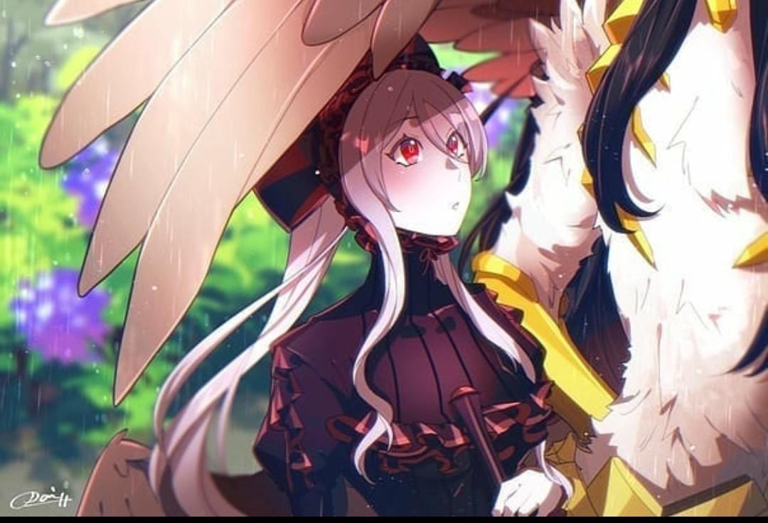 シャルティアを覆っているのはアルベド？そう思ったんだけど、翼が白い