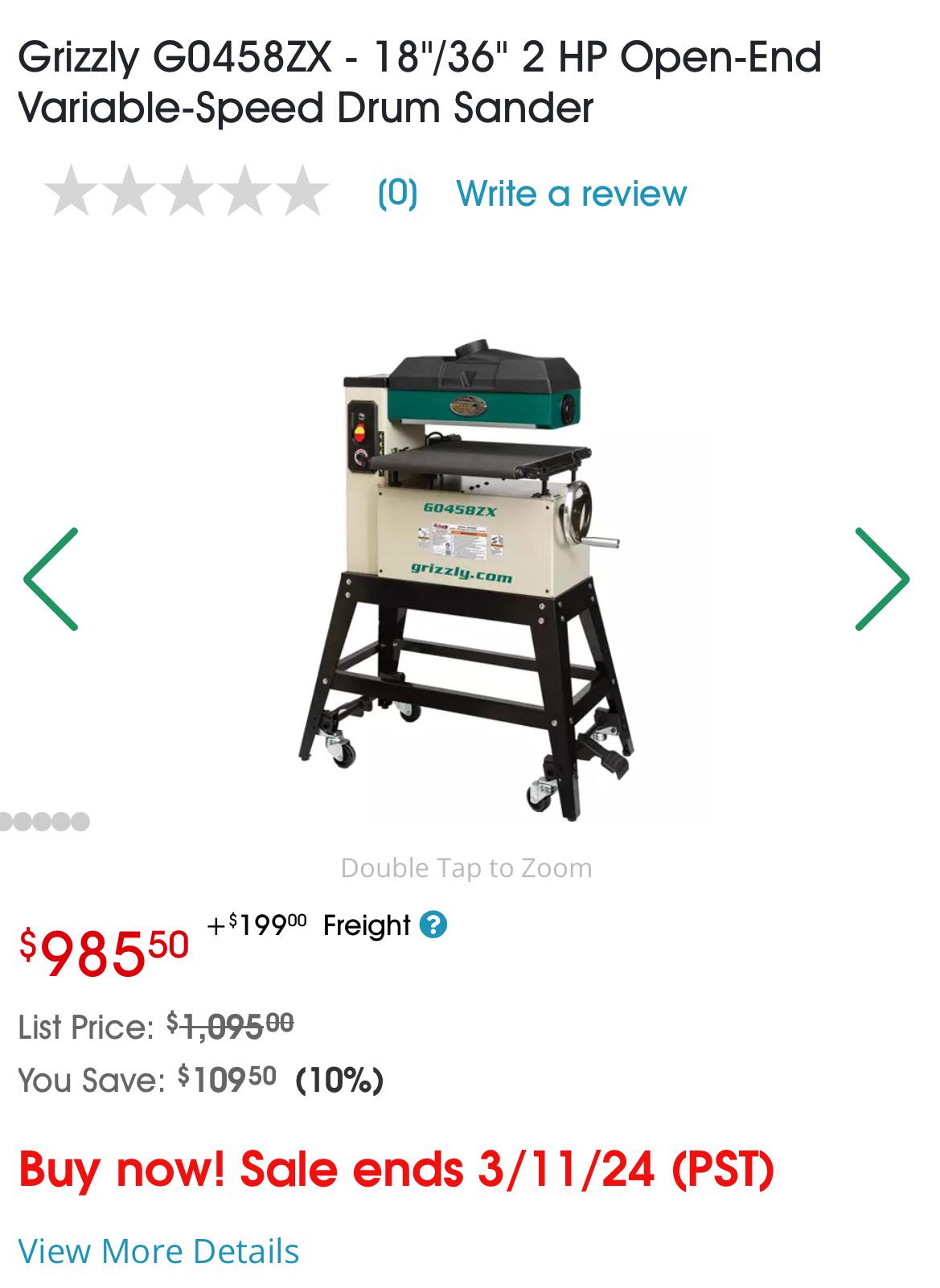 Grizzly G0458ZX - 18