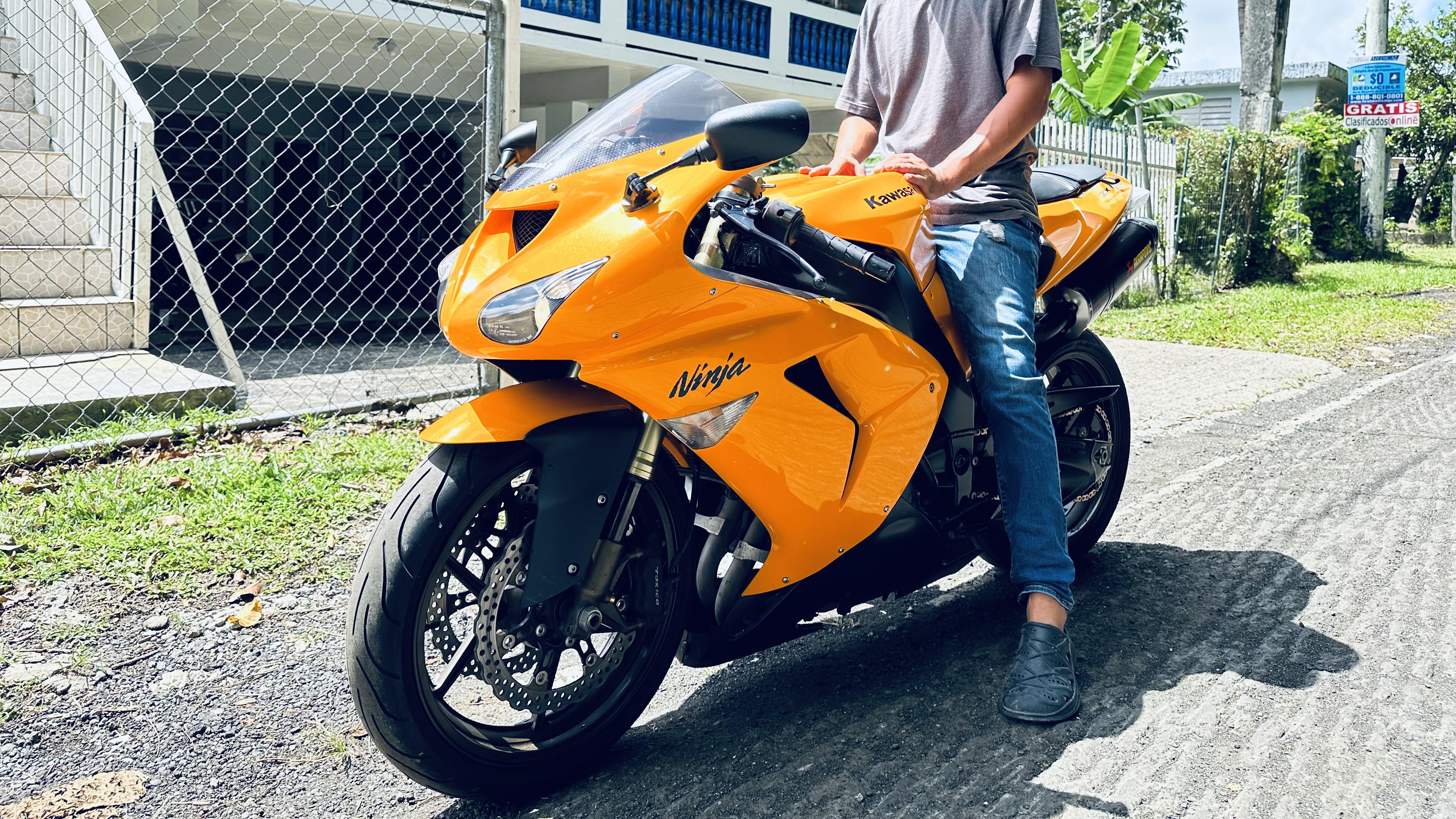 My buddy there shined it and bled its front brakes. 2006 Kawasaki