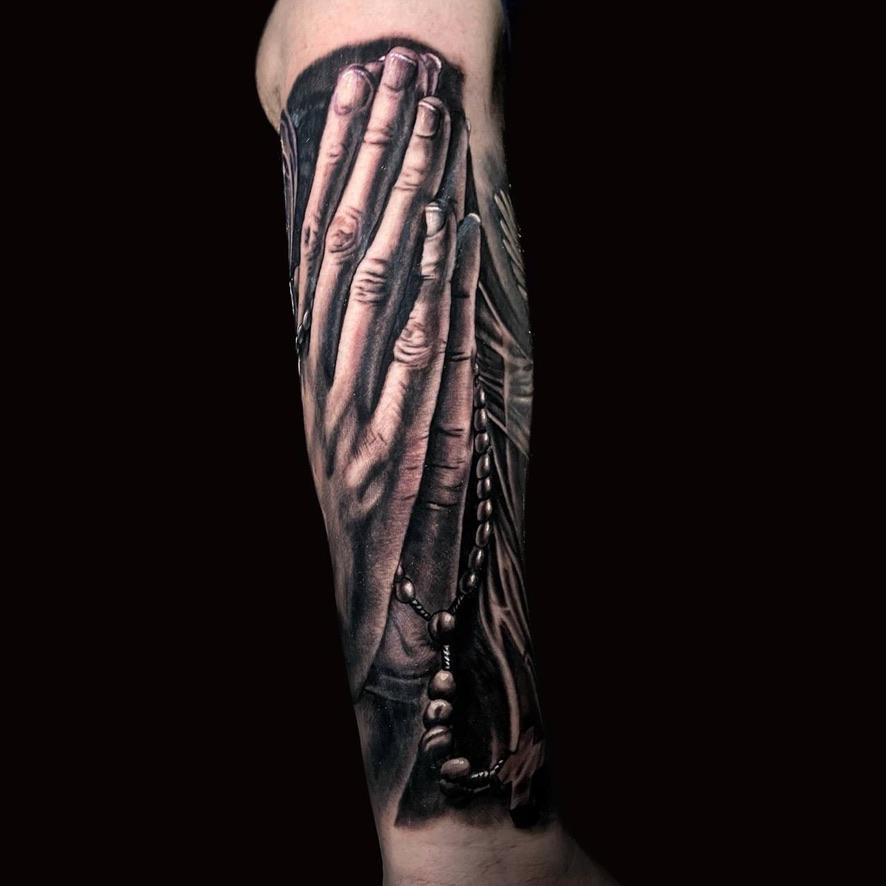 絵画 Tattoo Studio Yamaba praying hands 絵画 Tattoo Studio Yamaba