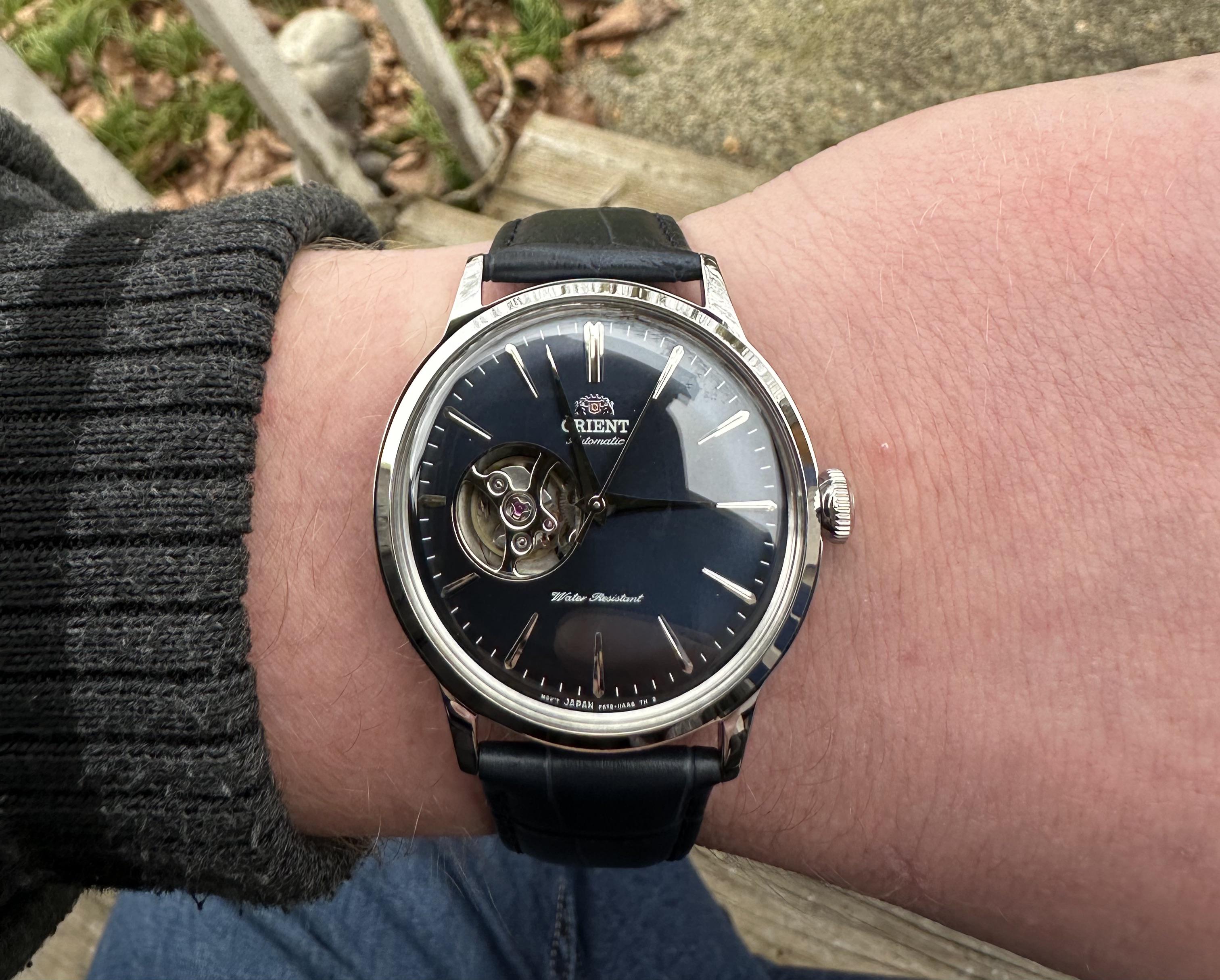 オリエント バンビーノ オープンハート] 今日、初めての自動巻きを手に