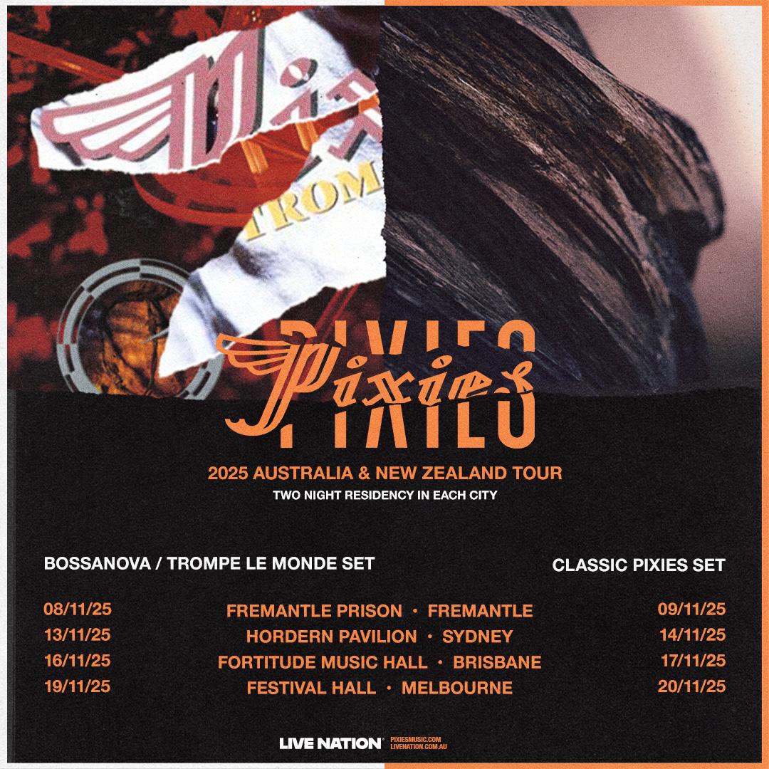 Pixies、2025年11月にオーストラリアツアーを発表 : r/triplej