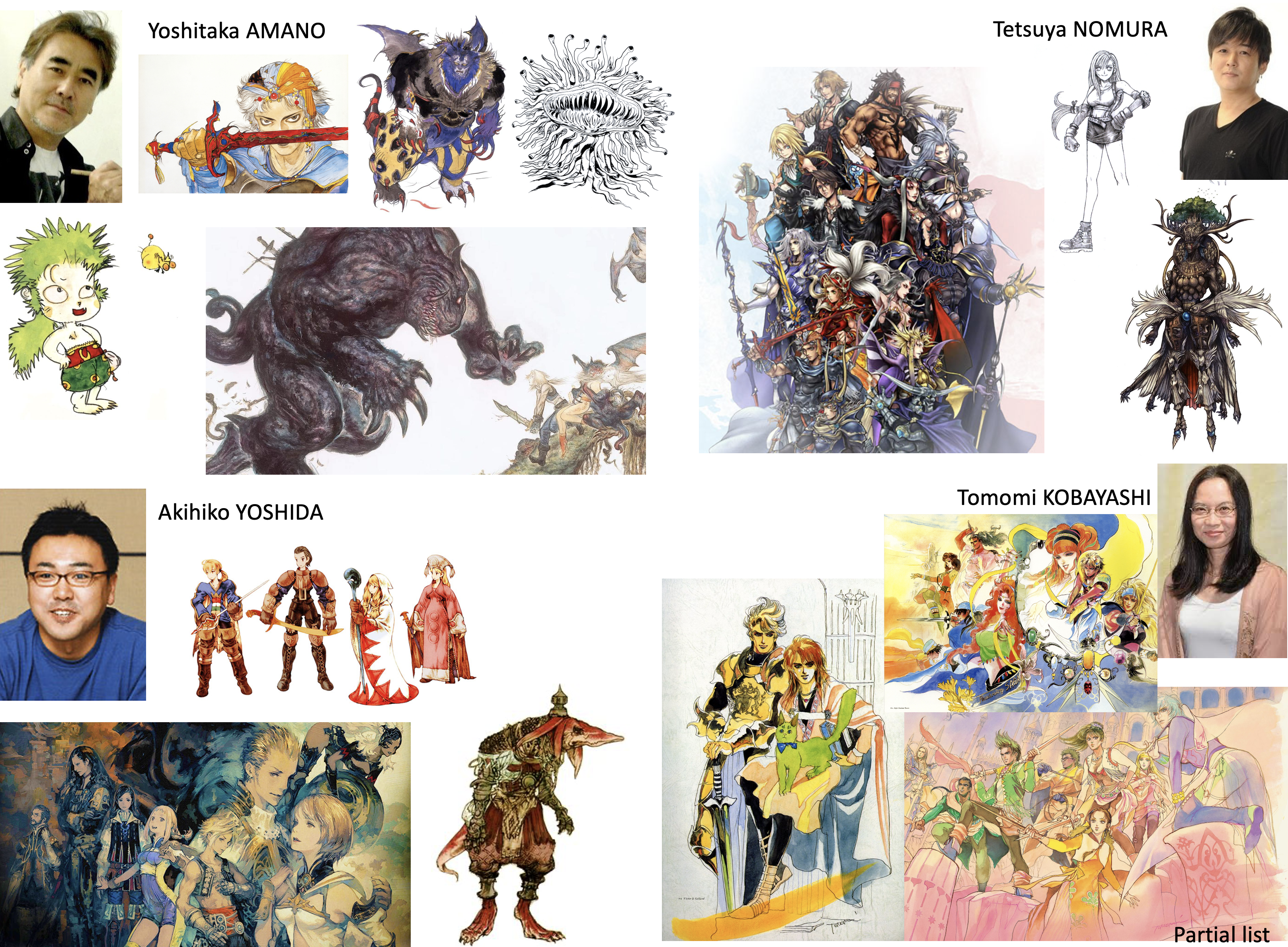 Amano, Nomura, Kobayashi, & Yoshida. who's your fave artist : r