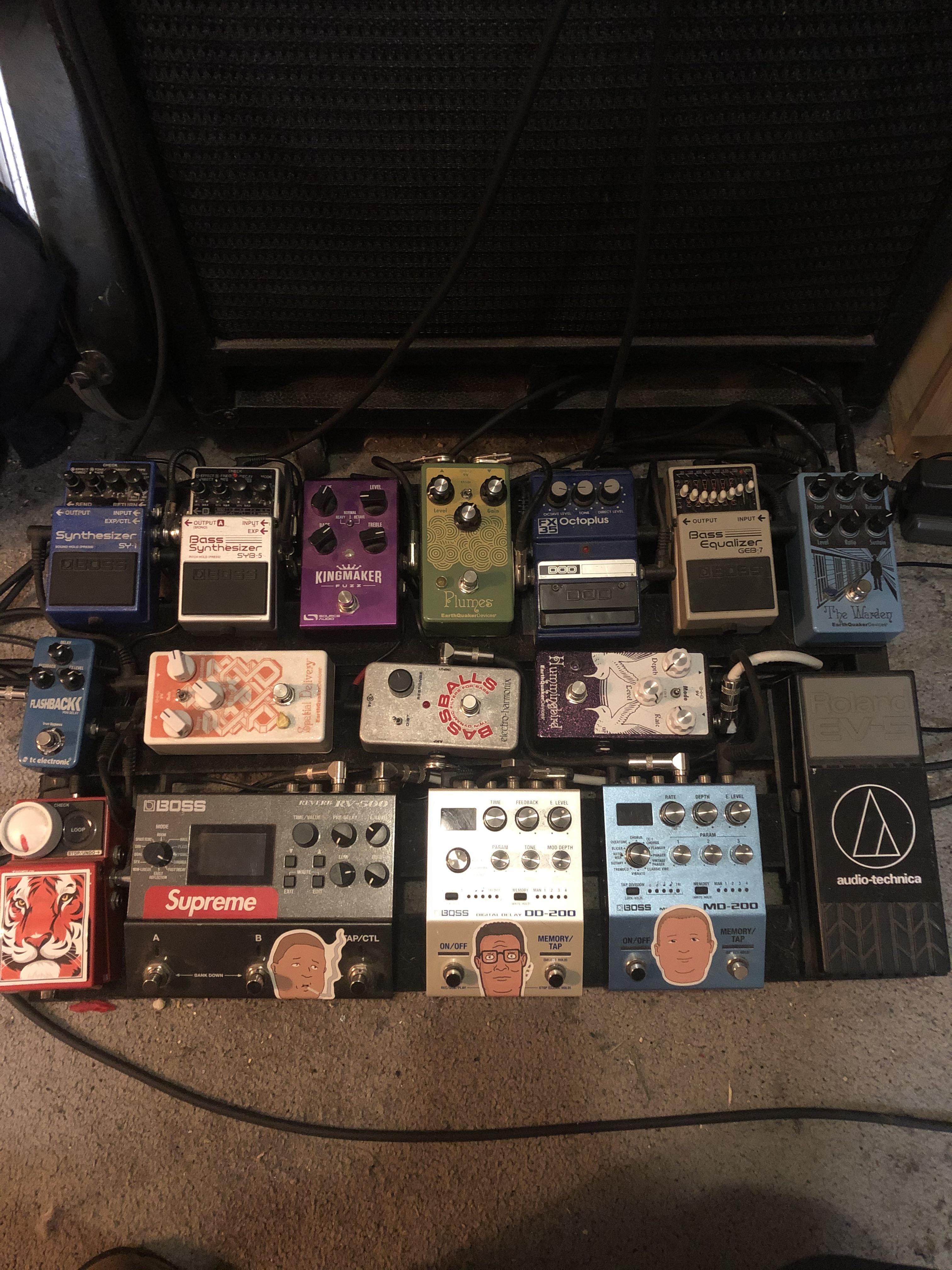 NPD boss syb-5 bass synth. It's weird and it's tricky, but I love