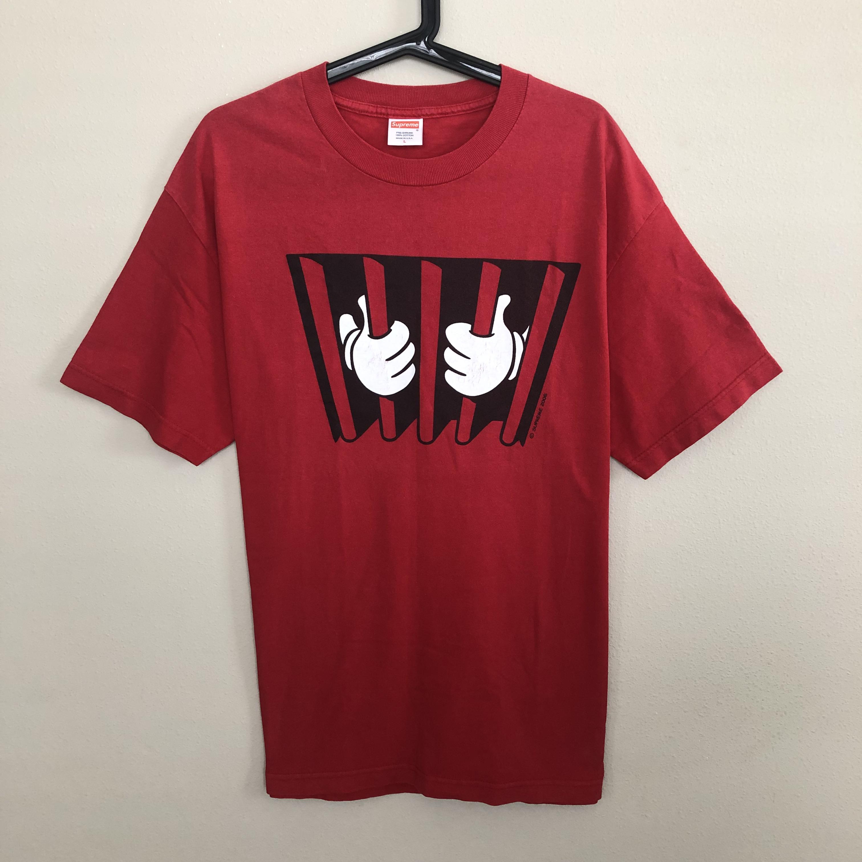 Supreme x Keo TC5 2006 Mickey Mouse Jail Hands T-Shirt : r
