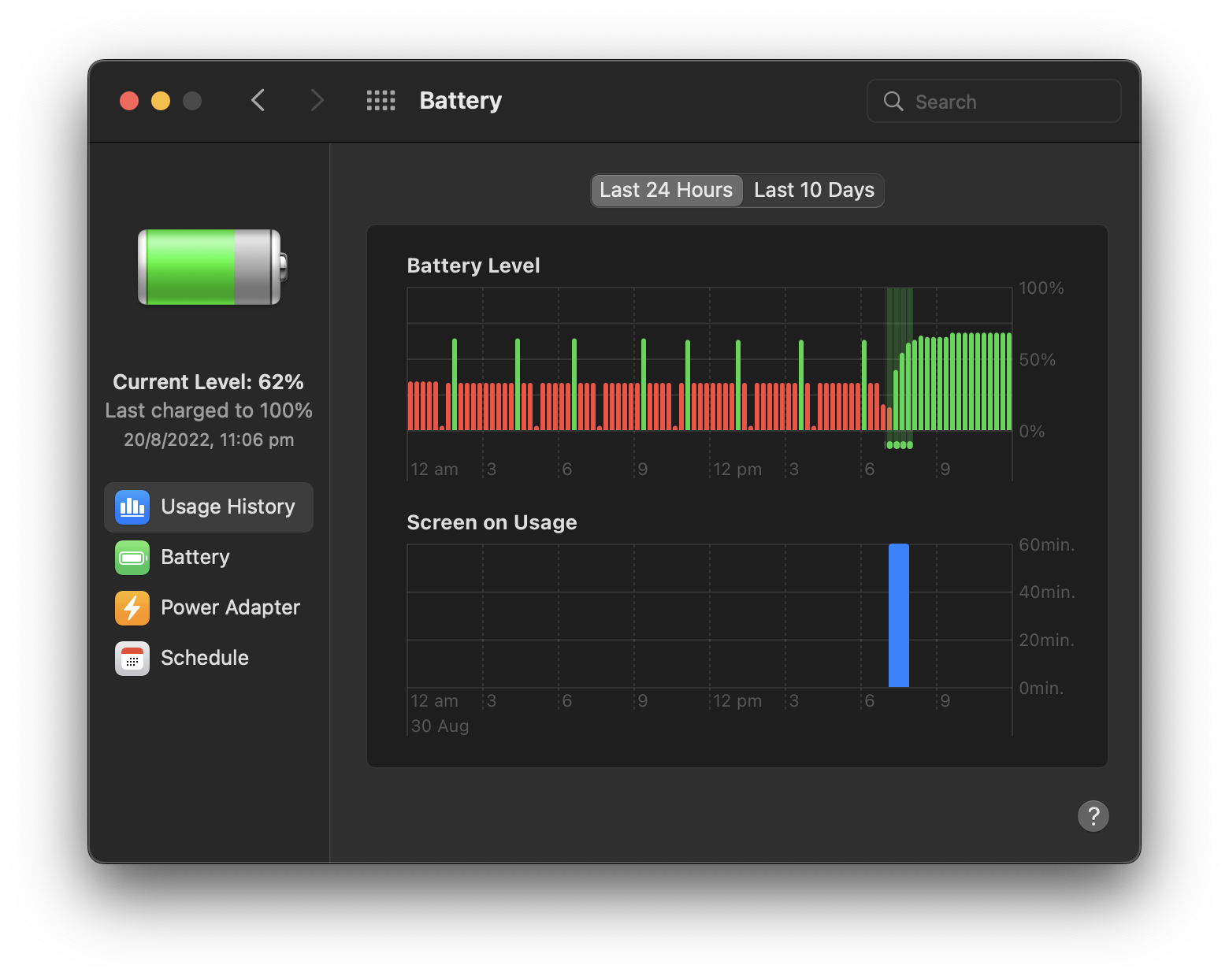M1 2020 モデルの Macbook Pro が、ここ 1 ヶ月くらいバッテリーの表示