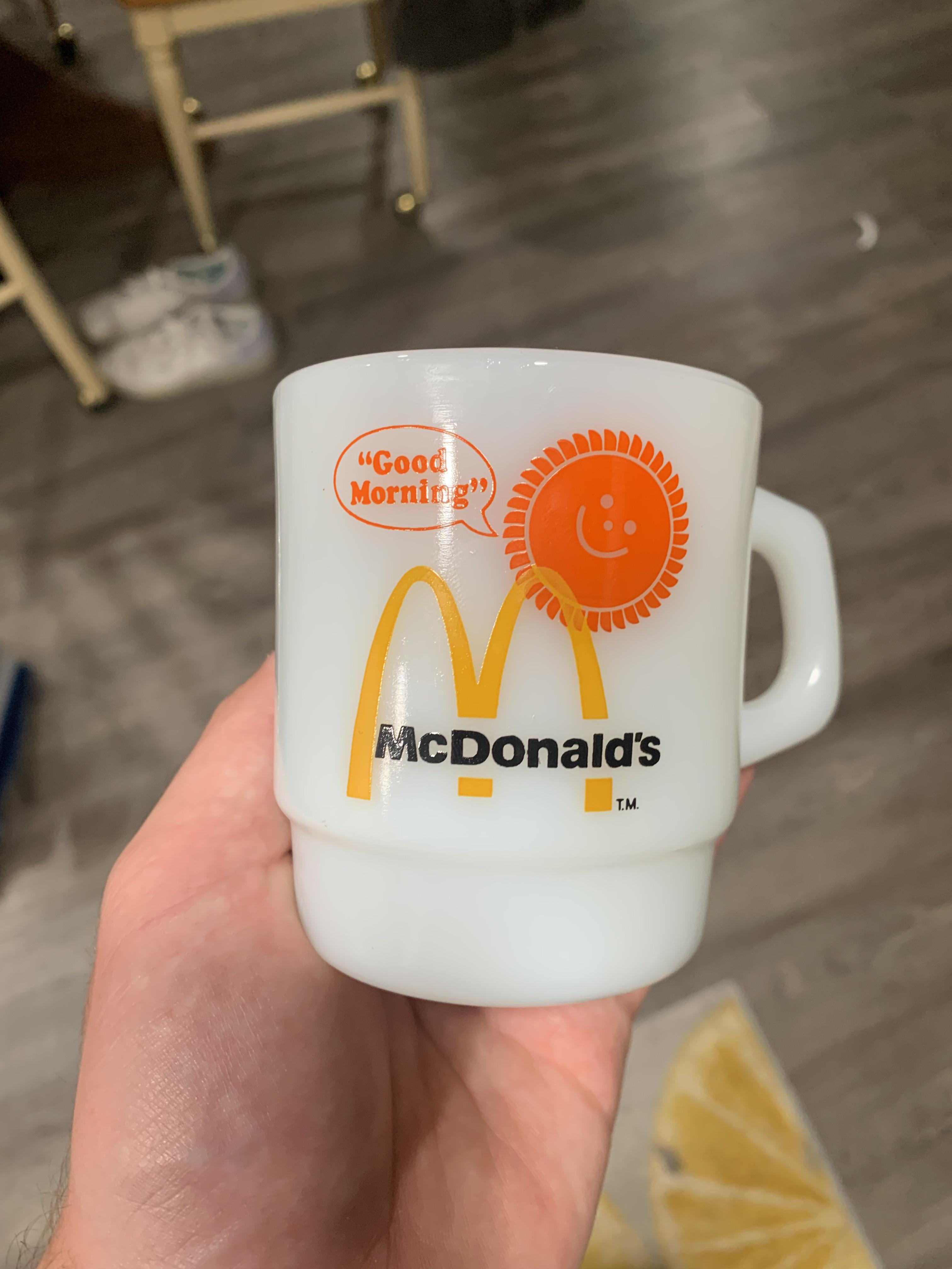 Anchor Hocking Fire King Mcdonalds mug from the 70s : r/BuyItForLife
