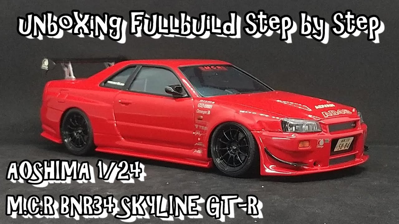 Scale Car Plastic Model AOSHIMA 1/24 MCR BNR34 SKYLINE GT-R