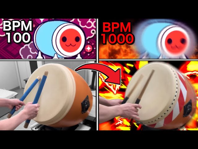 BPM1000のドンちゃんの動きがヤバすぎるwww【太鼓の達人】【おうち太鼓