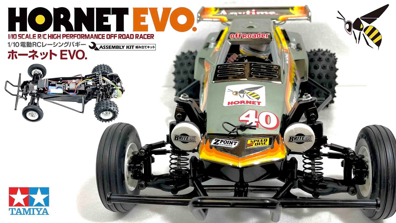 Assembly] Tamiya RC Hornet EVO. Black metallic body Tamiya 1/10 R