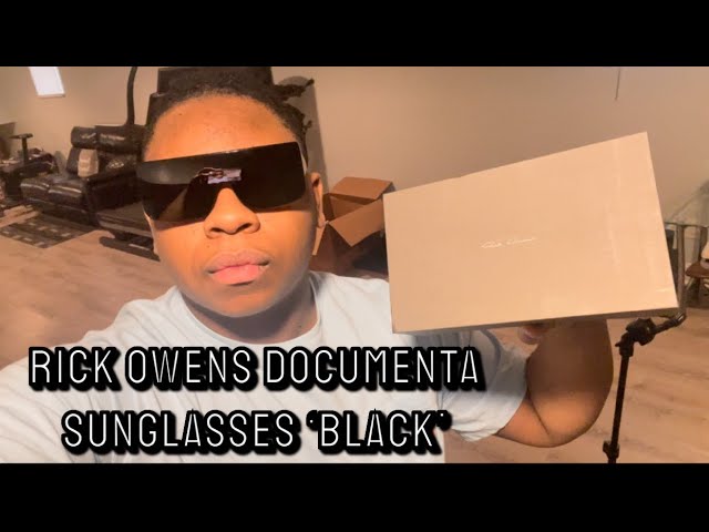 Rick Owens Documenta Sunglasses 'Black' ( Full Review ) - YouTube
