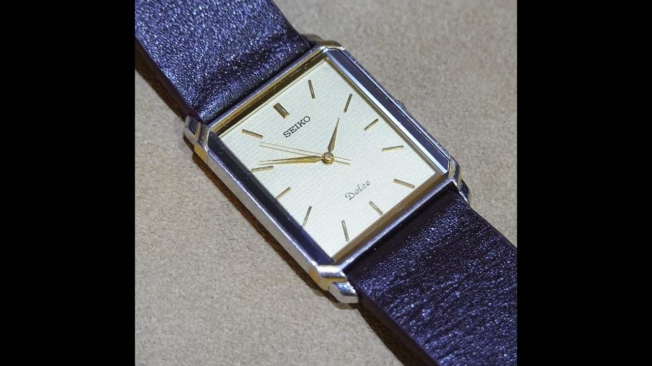 1989 Seiko Dolce men's vintage tank watch - forerunner of the