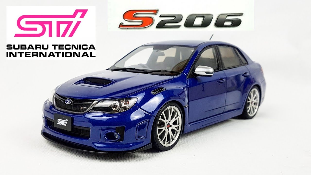1/18 Subaru Impreza WRX STi S206, OttoMobile Model car Unboxing