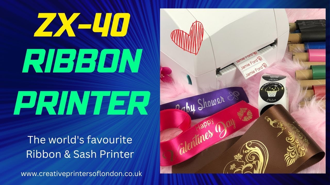 How to load Ribbon into the ZX-40 Ribbon Printing Machine - YouTube