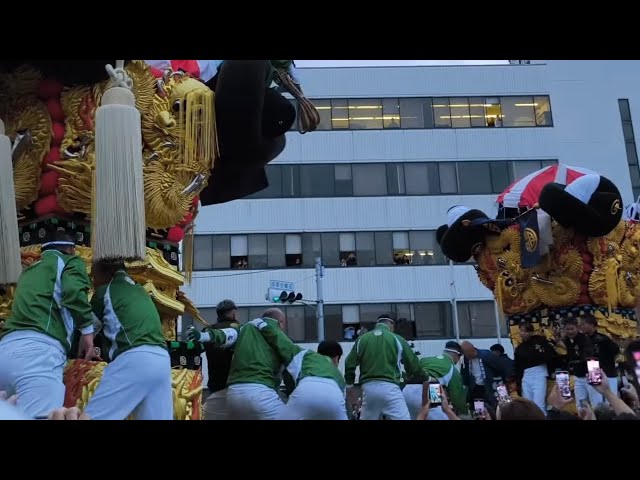 喧嘩】大乱闘勃発！西町太鼓台 vs 東町太鼓台！ 新居浜太鼓祭り2024