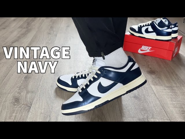 Nike Dunk Low Vintage Navy Is FIRE On Feet! - YouTube