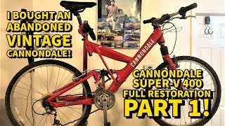 ABANDONED 1998 CANNONDALE SUPER-V 400 SL: FULL BIKE RESTORATION