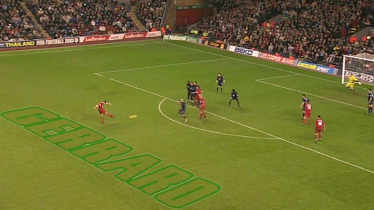 Steven Gerrard Power Shot Ever 【Liverpool England】 - YouTube