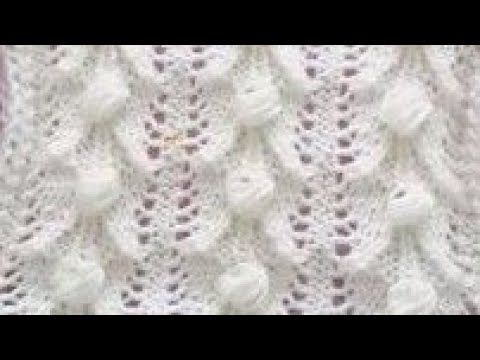New knitting stitch pattern for cardigan, /scallop border/sweater
