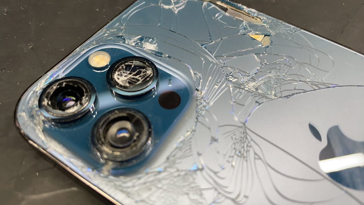 iPhone 12 Pro Max バックパネル カメラレンズ割れ 修理 - YouTube