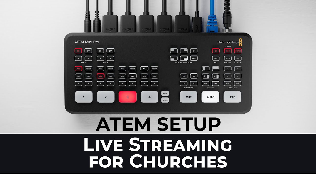 Setup the ATEM Mini Pro to Live Stream - YouTube