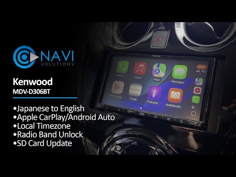 Kenwood MDV-D306BT Japanese to English, CarPlay, FM Conversion +