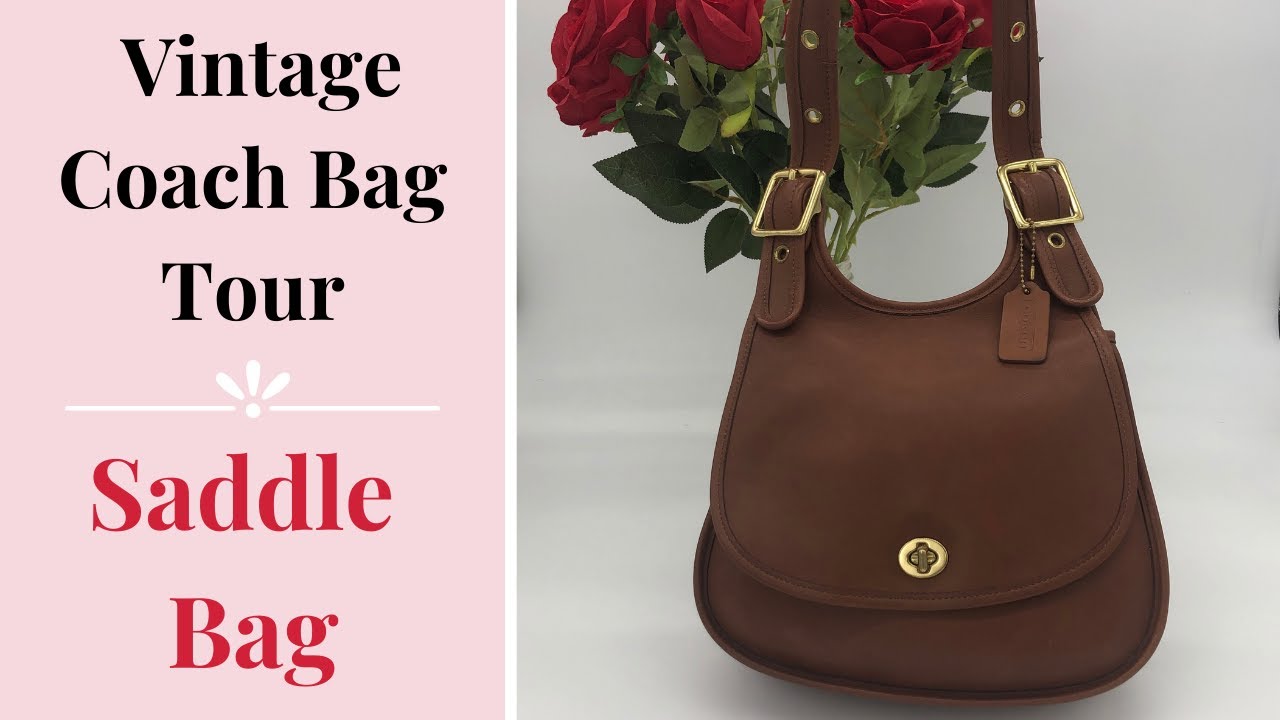Vintage Coach Bag Tour | Saddle Bag - YouTube