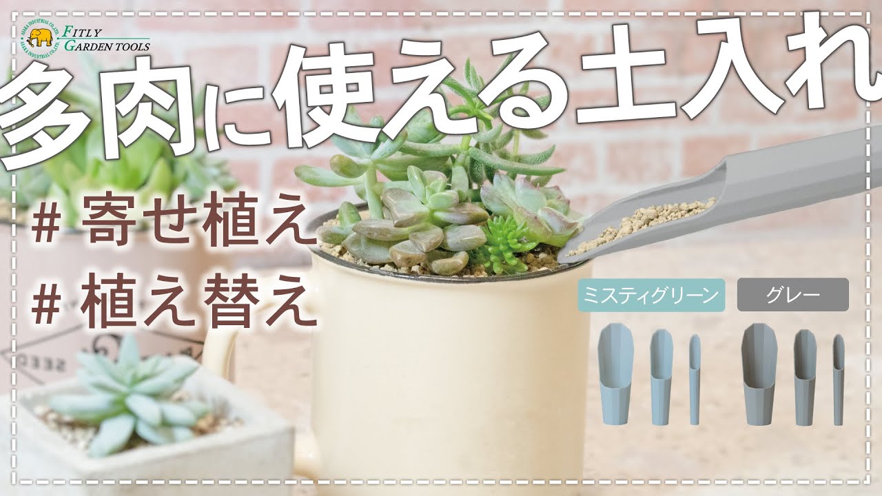 FG プラ多肉に使える土入れ2点セット グレー| 製品情報 | 浅香工業株式会社