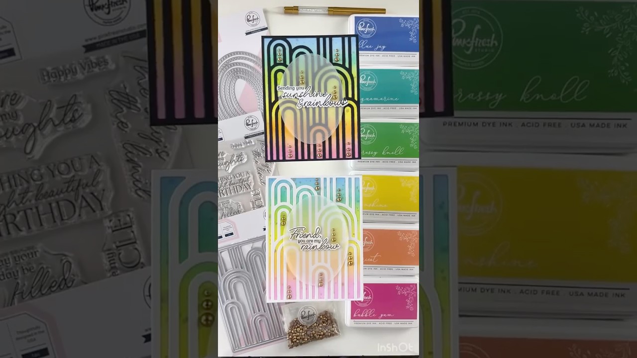 Elevated Rainbows coverplate die – Pinkfresh Studio