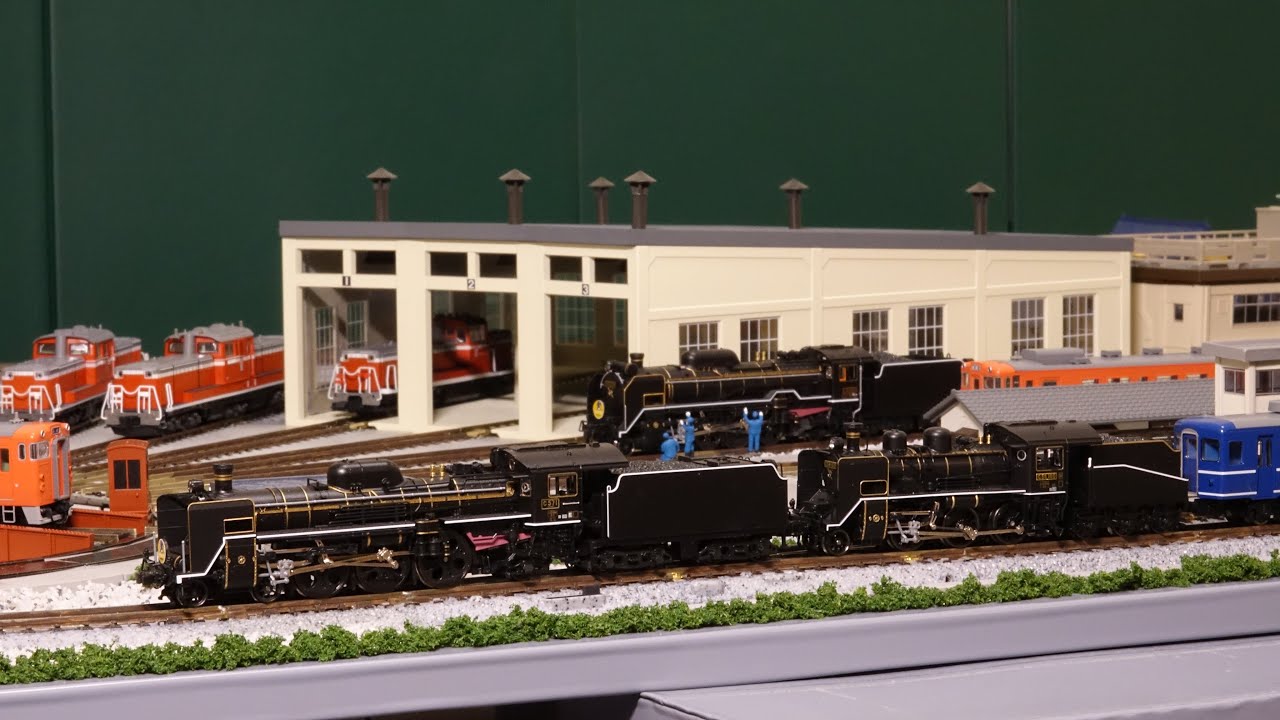 重連&ブッシュプル！C57とC56、12系客車のSLやまぐち号をNゲージ