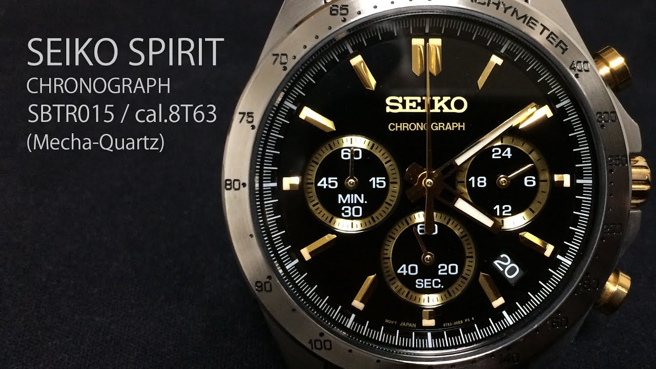 SEIKO SPIRIT SBTR015 / cal.8T63 Mecha-Quartz Chronograph - YouTube