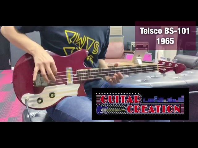 Teisco BS-101 1965年製【VERY CUTE!】Striped PickGuard 2.75kg - YouTube