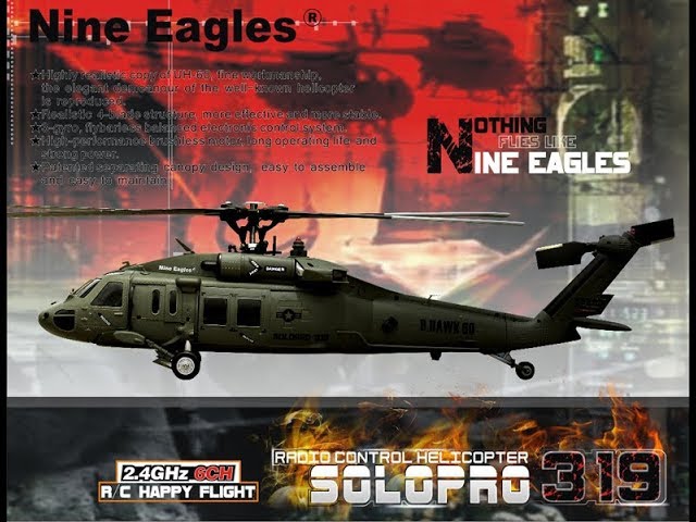 2019/09/27 RTF Nine Eagles Solo Pro 319a UH-60 Blackhawk Realistic