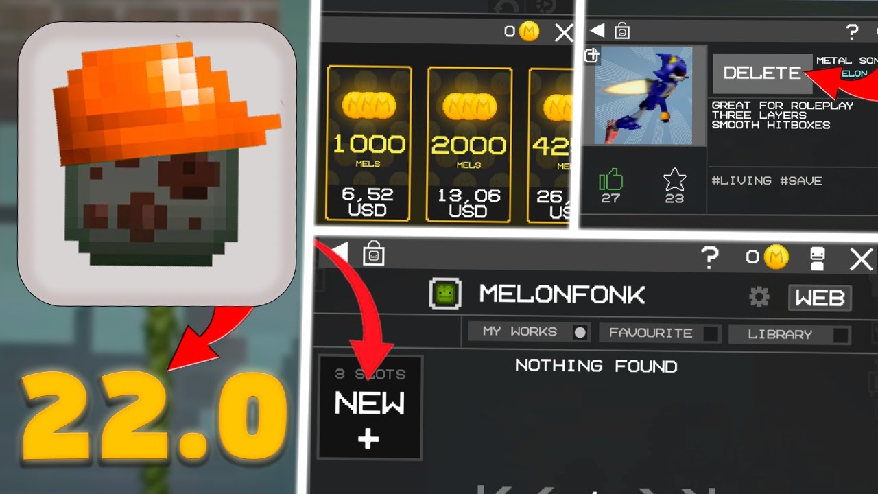 ✓UPDATE 22.0 in MELON PLAYGROUND  IN-GAME CURRENCY in MELON