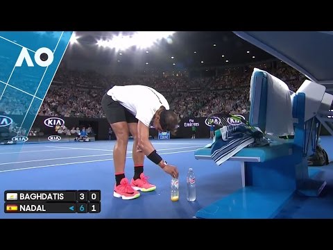 Rafael Nadal's bottle zen | Australian Open 2017 - YouTube