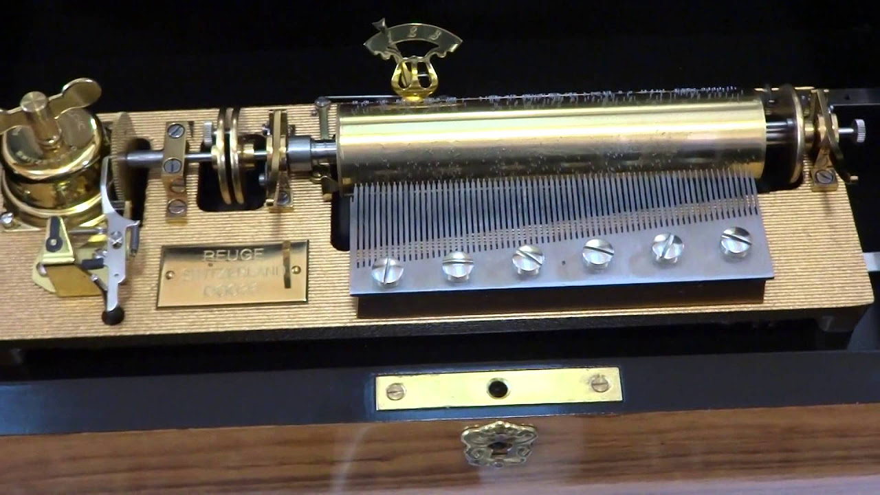 Vintage Reuge music box Clair de Lune - YouTube