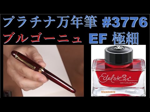プラチナ万年筆 #3776 センチュリー ブルゴーニュ EF（極細